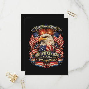 USA Independence 250th Anniversary 1776 2026 Invitation Postcard