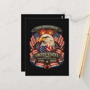 USA Independence 250th Anniversary 1776 2026 Postcard