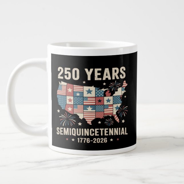 usa independence 250th anniversary large coffee mug (Left)