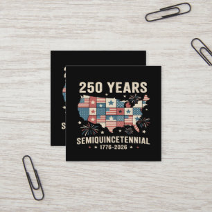 usa independence 250th anniversary square business card