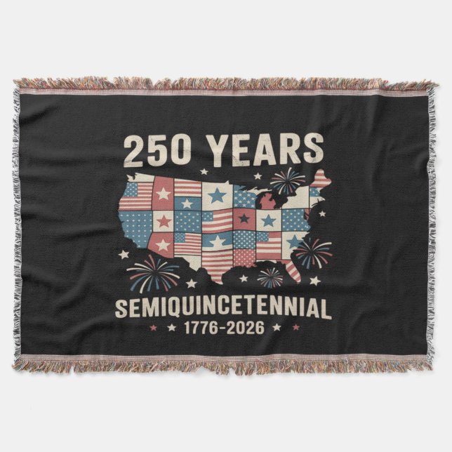 usa independence 250th anniversary throw blanket (Front)