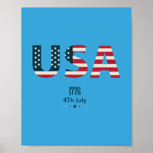 USA independence, 4th July 1776 Poster