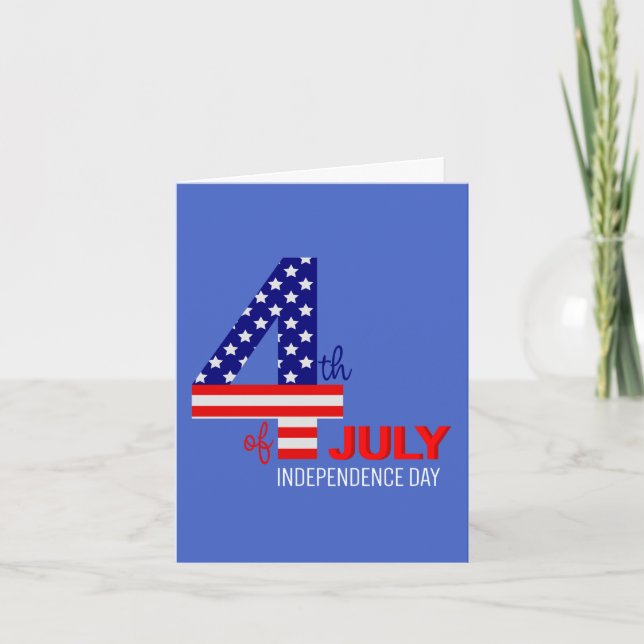 USA Independence Day, carte 4 juillet (Devant)