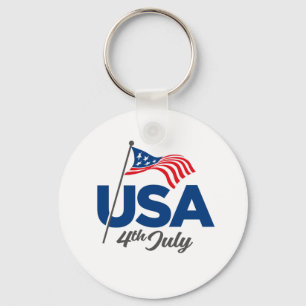 USA Independence Day Keychain