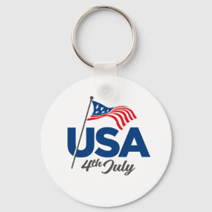 USA Independence Day Keychain