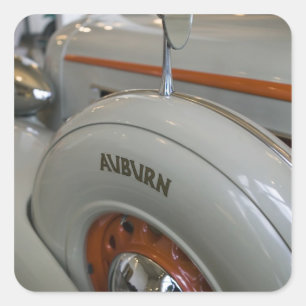 USA, Indiana, Auburn: Auburn, Cord, Duesenberg 13 Square Sticker