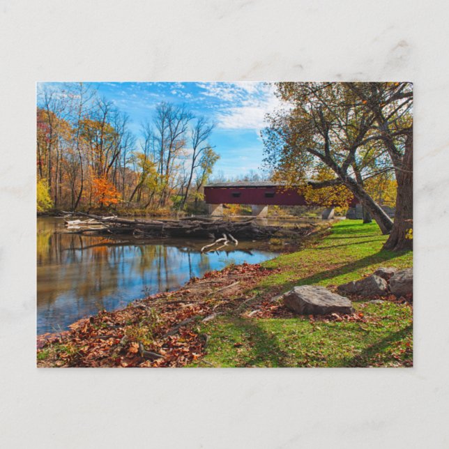 USA, Indiana, Cataract Falls State Recreation Postcard (Front)