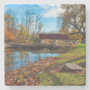 USA, Indiana, Cataract Falls State Recreation Stone Coaster