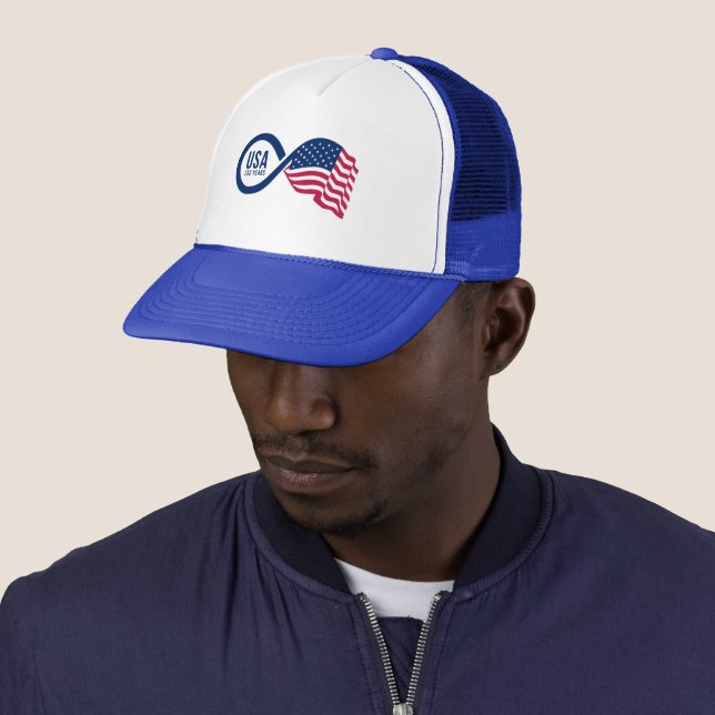USA Infinity Flag Trucker Hat (In Situ)