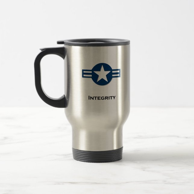 USA Integrity blue Travel Mug (Left)