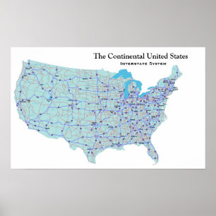 USA Interstate System Print