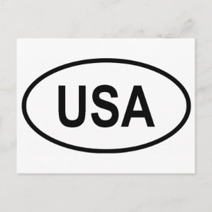 USA Int'l Vehicle Registration Code Postcard