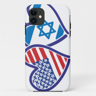 USA Israel Heart Flag iPhone 11 Case