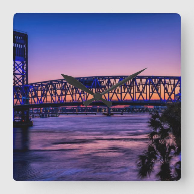 USA, Jacksonville, Florida Square Wall Clock (Front)