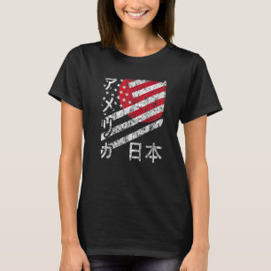 USA Japan Flag T-Shirt American Japanese Matching