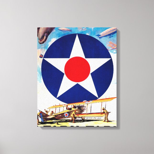 USA - Join the Air Service Learn-Earn Canvas Print (Front)
