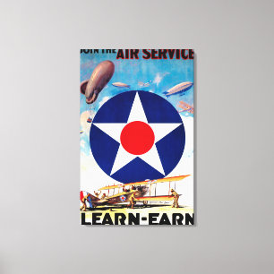 USA - Join the Air Service Learn-Earn Canvas Print