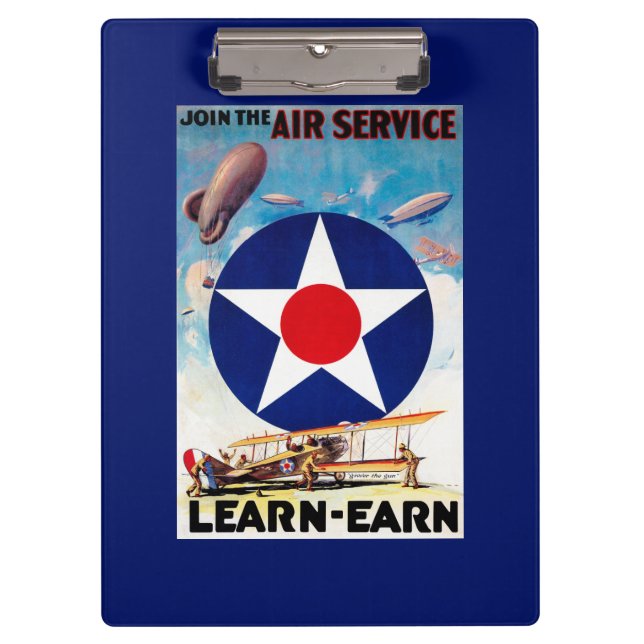 USA - Join the Air Service Learn-Earn Clipboard (Front)