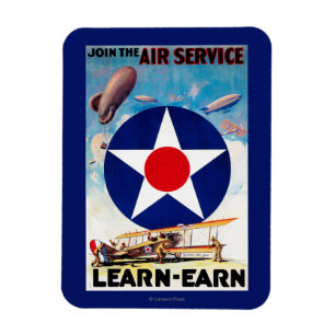 USA - Join the Air Service Learn-Earn Magnet