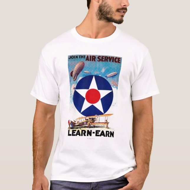 USA - Join the Air Service Learn-Earn T-Shirt (Front)