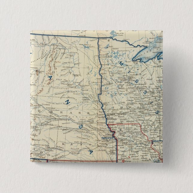 USA June 1862 2 Inch Square Button (Front)