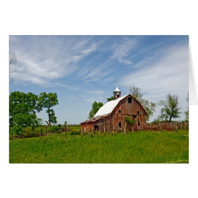 USA, Kansas. Old Red Barn (Front Horizontal)