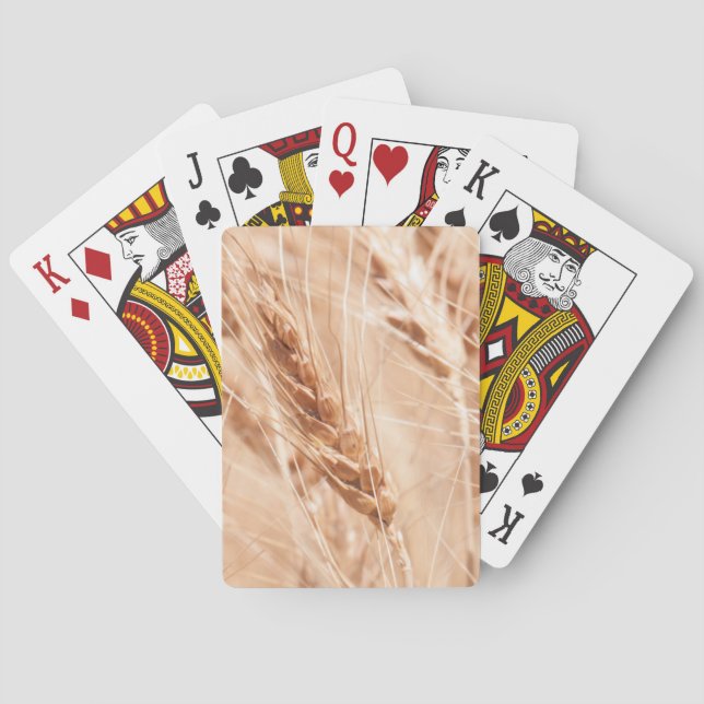 USA, Kansas, Wheat At Harvest Time Playing Cards (Back)