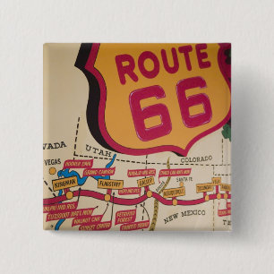 USA, Kentucky, Bowling Green: National Corvette 5 2 Inch Square Button