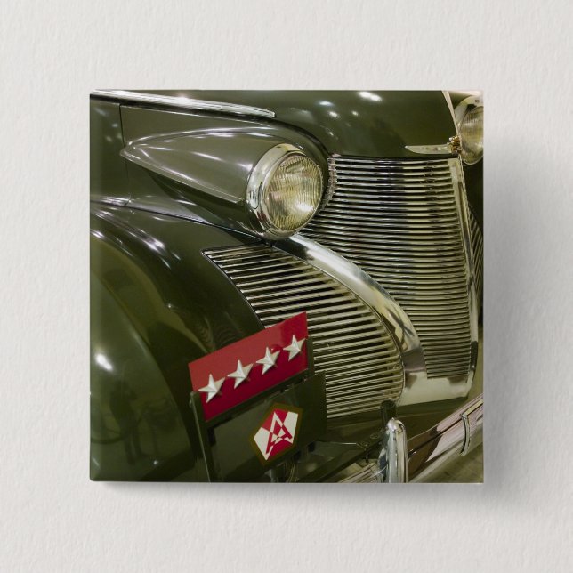 USA, Kentucky, Fort Knox: Patton Museum of 2 Inch Square Button (Front)