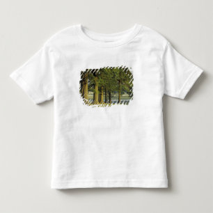 USA, Kentucky, Lexington. Row of trees and Toddler T-shirt