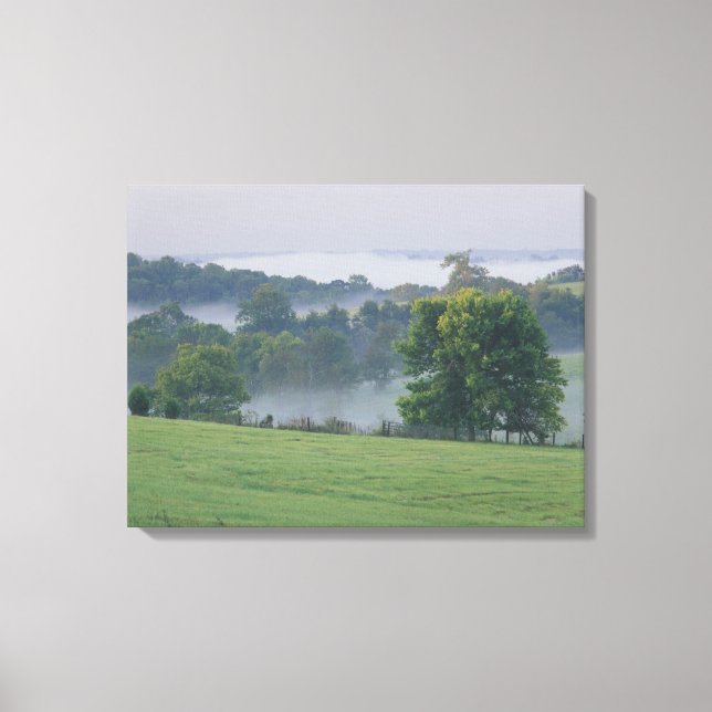 USA, Kentucky. Rolling hills of the Bluegrass Canvas Print (Front)