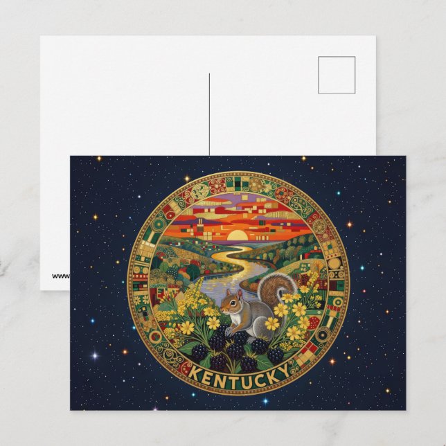 USA Kentucky state symbols Postcard (Front/Back)