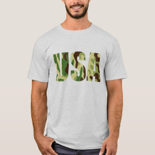 USA khaki camouflage sign T-Shirt