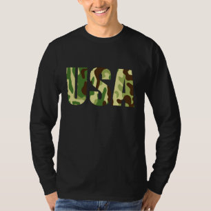 USA khaki camouflage sign T-Shirt