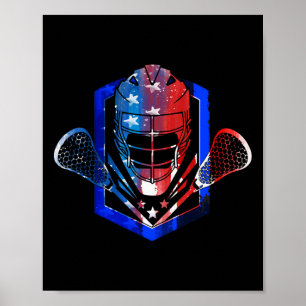 Usa Lacrosse Shirt Youth Lacrosse Lacrosse Player  Poster