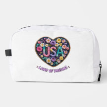 USA Land of Dreams Floral Embroidery Art