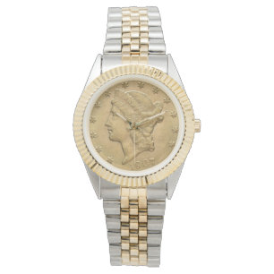 USA Liberty Head 1907 Gold Coin $20 Watch
