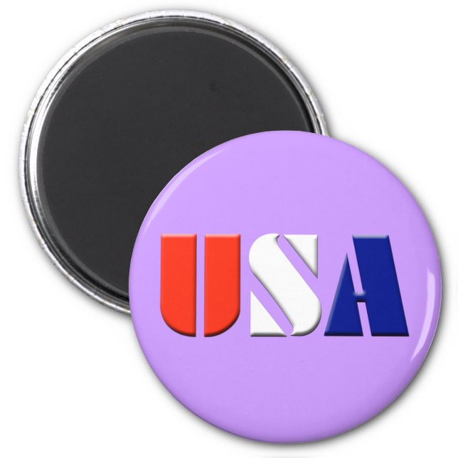 USA - (light purple) Magnet (Front)