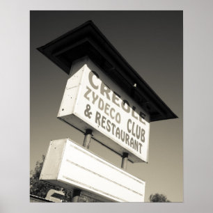 USA, Louisiana, Henderson. Creole Zydeco Music Poster