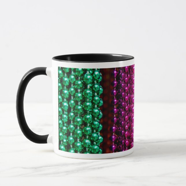 USA, Louisiana, New Orleans. Mardi Gras Beads Mug (Left)