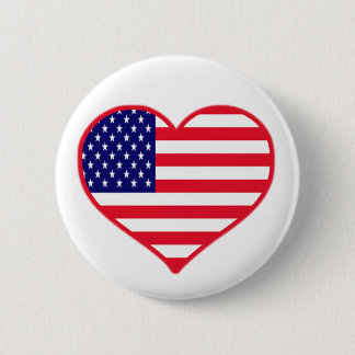 USA Love 2 Inch Round Button