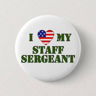 USA- LOVE -Sergeant 2 Inch Round Button