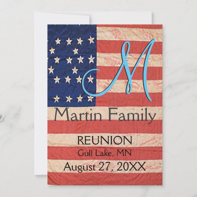 USA Loving Reunion Fab Colourful  Invitation (Front)