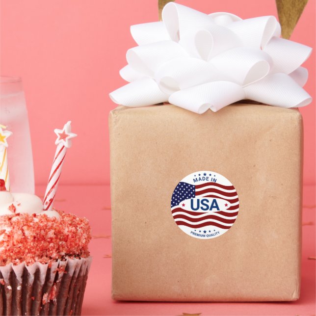 USA Made Premium Quality Classic Round Stickers (Party)