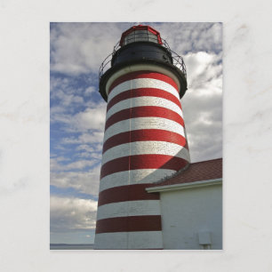 USA, Maine, Lubec. West Quoddy Head LIghthouse Postcard