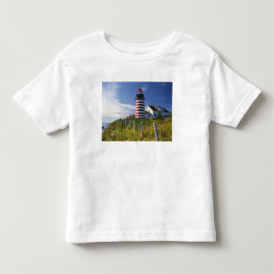 USA, Maine, Lubec. West Quoddy Head Lighthouse Toddler T-shirt