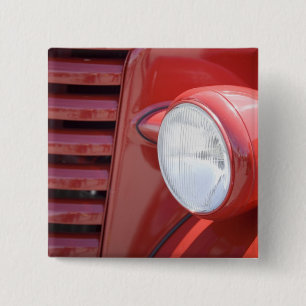 USA, Maine, Owl's Head. Headlight and partial 2 Inch Square Button