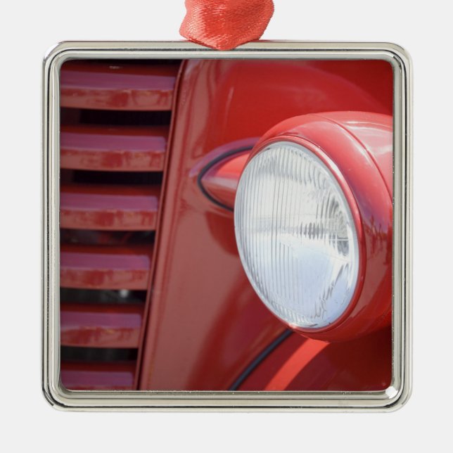 USA, Maine, Owl's Head. Headlight and partial Metal Ornament (Front)