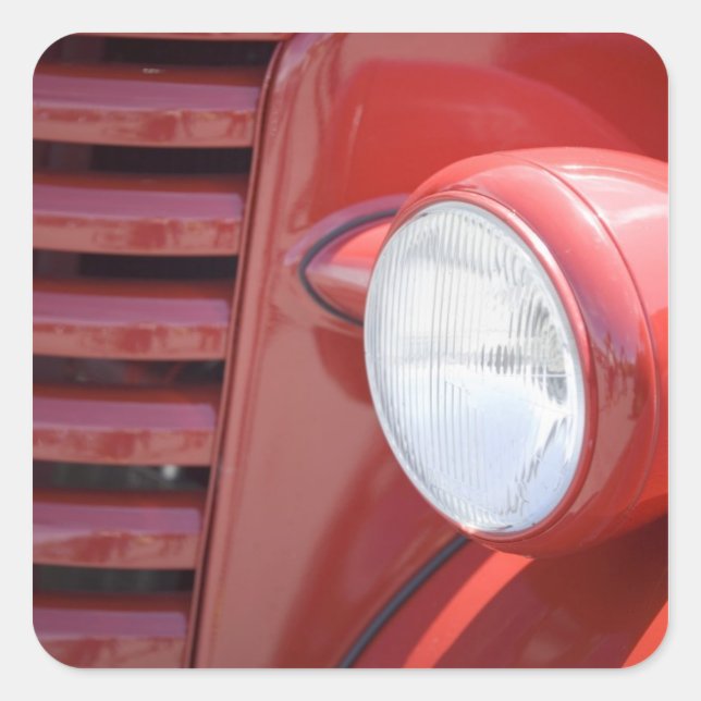 USA, Maine, Owl's Head. Headlight and partial Square Sticker (Front)