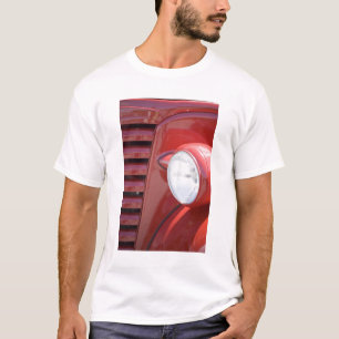 USA, Maine, Owl's Head. Headlight and partial T-Shirt